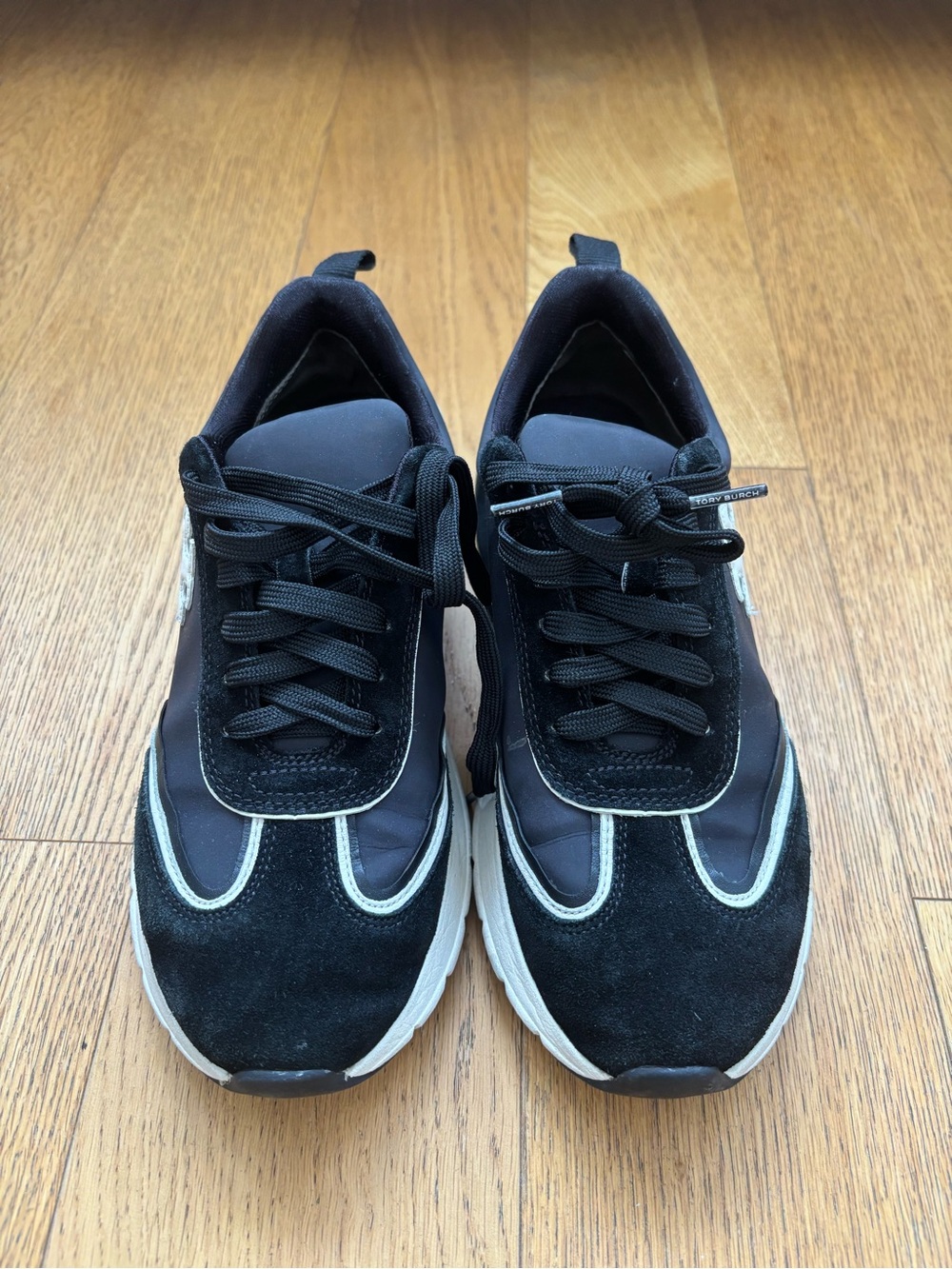 Tory Burch Black and White Sneakers in Excellent condition